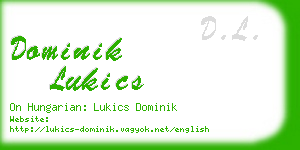 dominik lukics business card